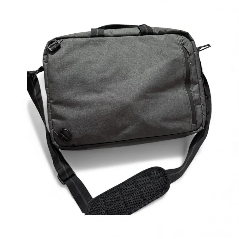 Solo NY Gray Laptop Messenger Briefcase Business Travel Work Bag Shoulder Strap